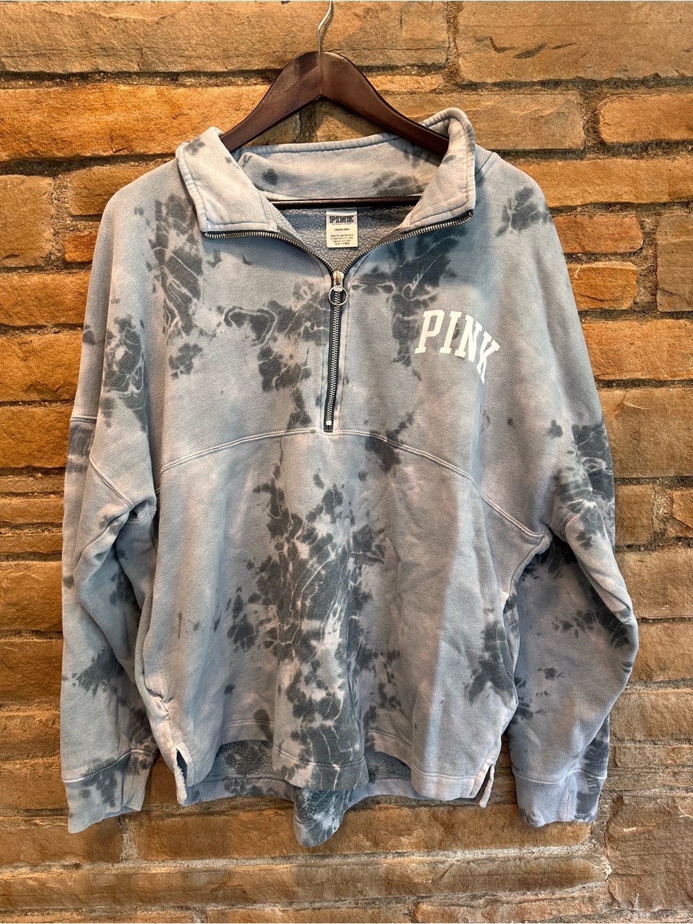 PINK Victoria's Secret Tie Dye Quarter Zip Size L